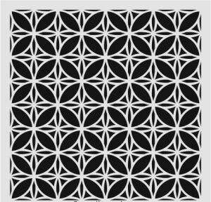 Ardışık Desen Stencil Şablon (25x25) R-058