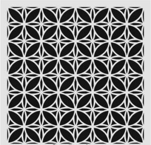 Ardışık Desen Stencil Şablon (25x25) R-058