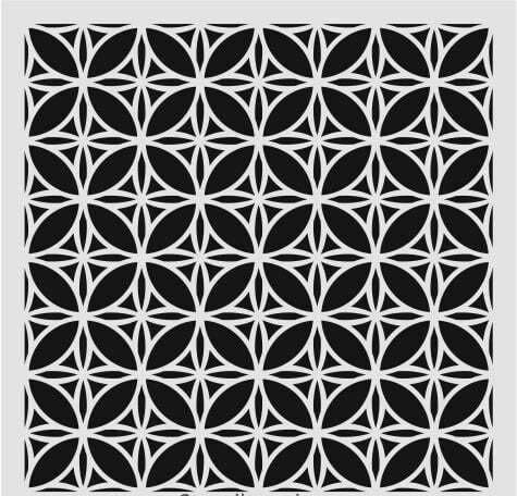 Ardışık Desen Stencil Şablon (25x25) R-058