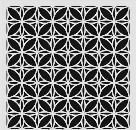 Ardışık Desen Stencil Şablon (25x25) R-058