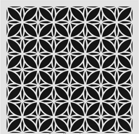 Ardışık Desen Stencil Şablon (25x25) R-058