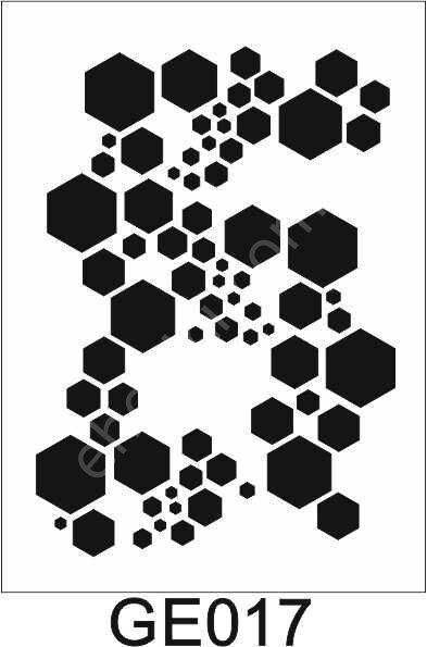 Geometrik Desenler Stencil Şablon (21x30) GE-017