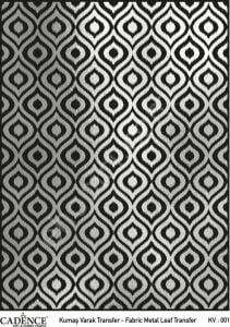 KV-01 Cadence Kumaş Varak Transfer Gümüş 30x42cm