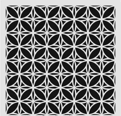 Ardışık Desen Stencil Şablon (30x30) R-058