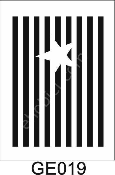 Geometrik Desenler Stencil Şablon (21x30) GE-019