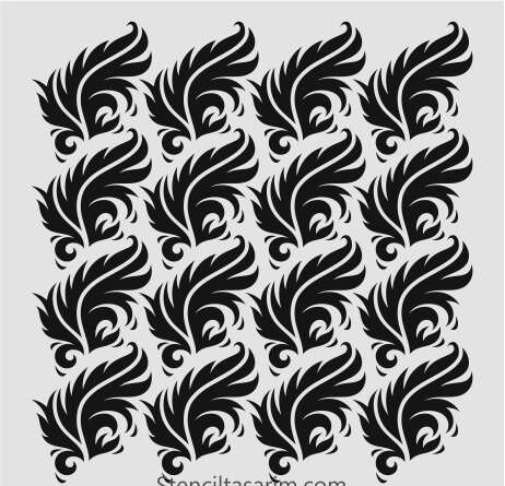 Ardışık Desen Stencil Şablon (25x25) R-059