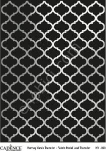 KV-03 Cadence Kumaş Varak Transfer Gümüş 30x42cm