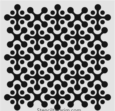 Ardışık Desen Stencil Şablon (25x25) R-060