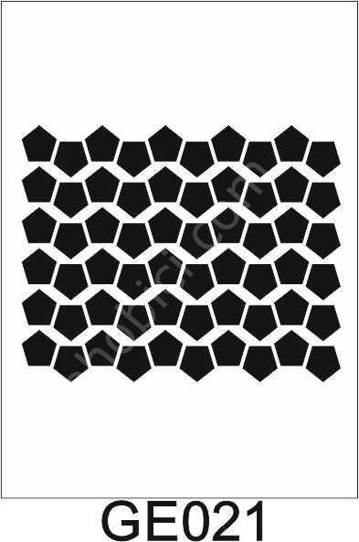 Geometrik Desenler Stencil Şablon (25x25) GE-021