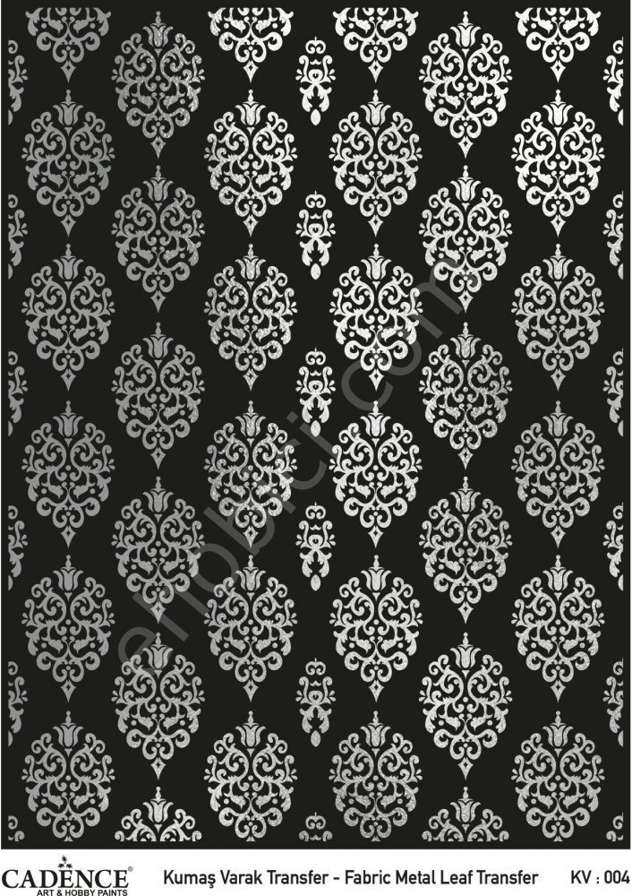 KV-04 Cadence Kumaş Varak Transfer Gümüş 30x42cm