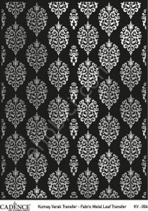 KV-04 Cadence Kumaş Varak Transfer Gümüş 30x42cm