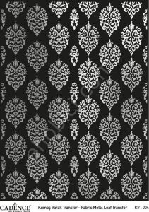 KV-04 Cadence Kumaş Varak Transfer Gümüş 30x42cm