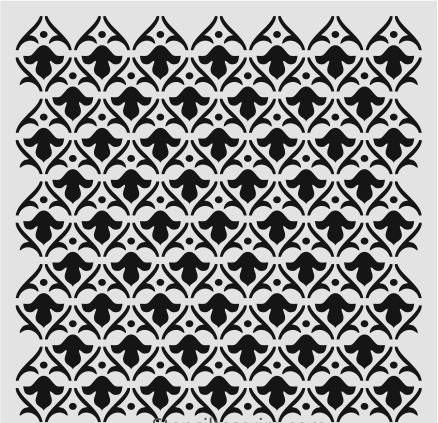 Ardışık Desen Stencil Şablon (25x25) R-061