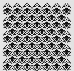 Ardışık Desen Stencil Şablon (25x25) R-061