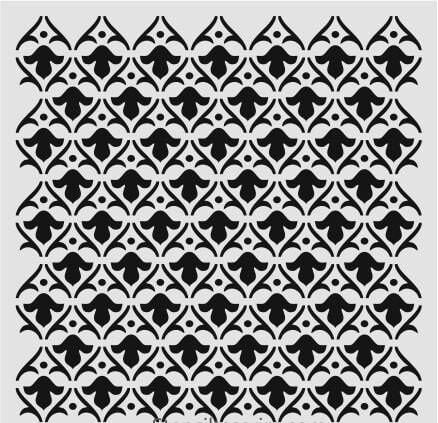 Ardışık Desen Stencil Şablon (25x25) R-061