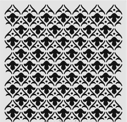 Ardışık Desen Stencil Şablon (25x25) R-061
