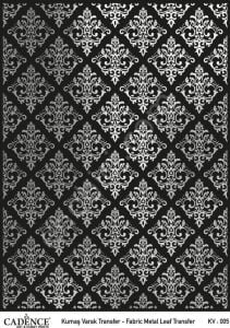 KV-05 Cadence Kumaş Varak Transfer Gümüş 30x42cm