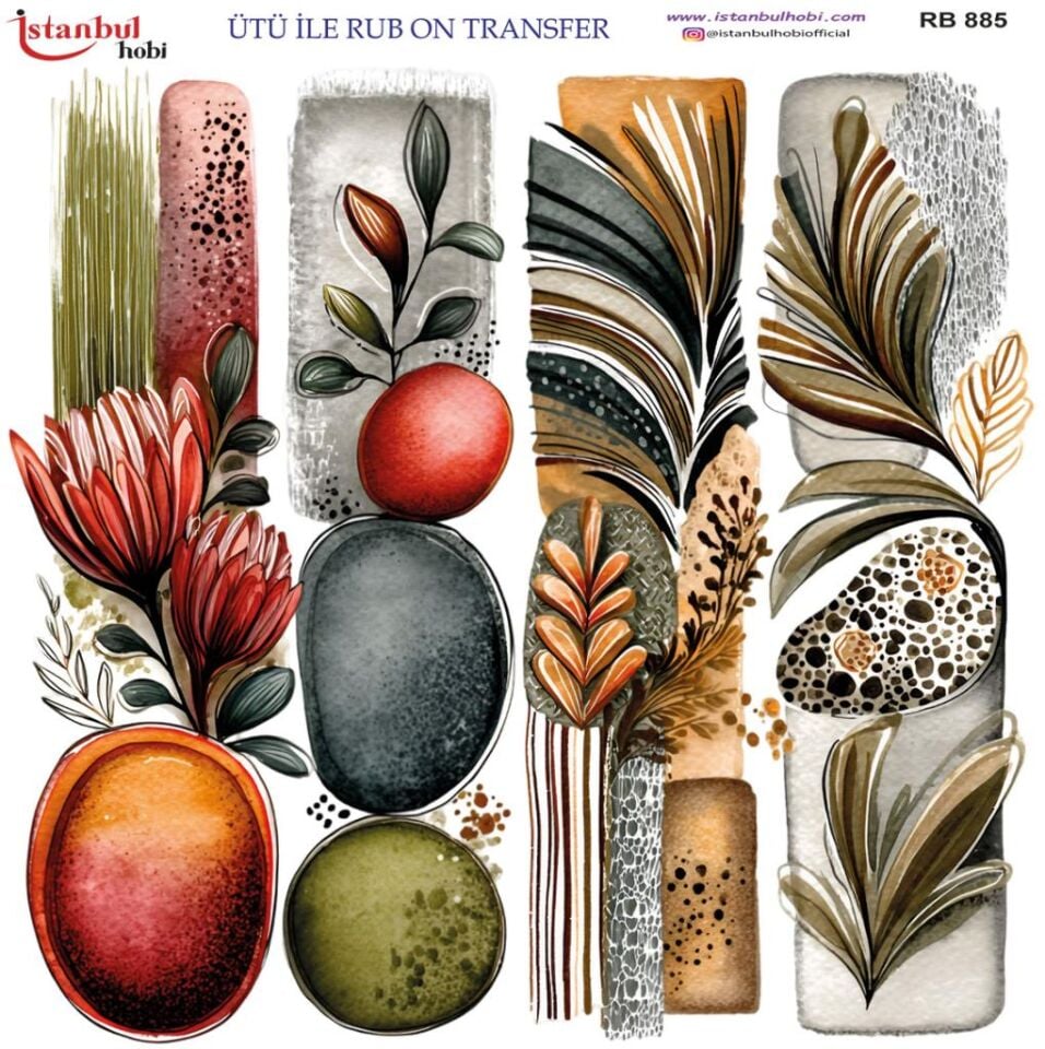 Ütü ile Rub On Transfer Kağıdı 30x30cm RB-885
