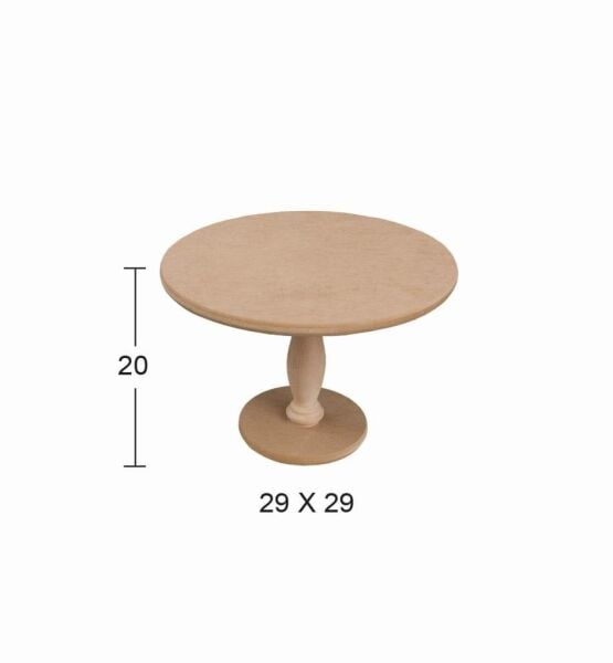 Ahşap Yuvarlak Sunumluk 29x29cm SN08