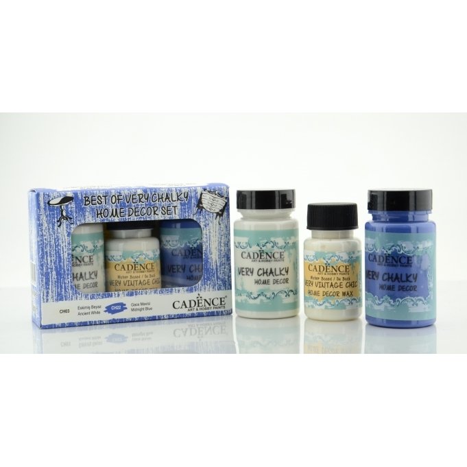 CH03-CH22 Eskimiş Beyaz ve Gece Mavisi - Cadence Very Chalky Set 10