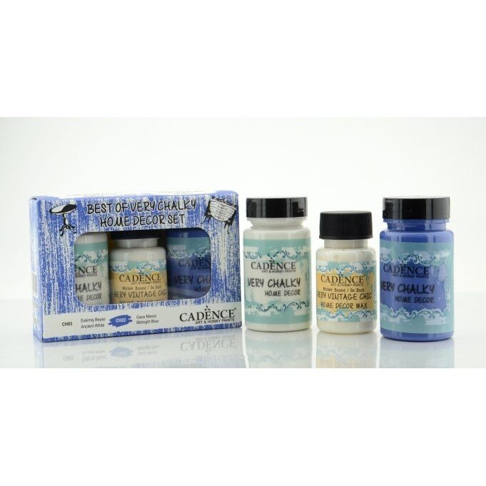 CH03-CH22 Eskimiş Beyaz ve Gece Mavisi - Cadence Very Chalky Set 10