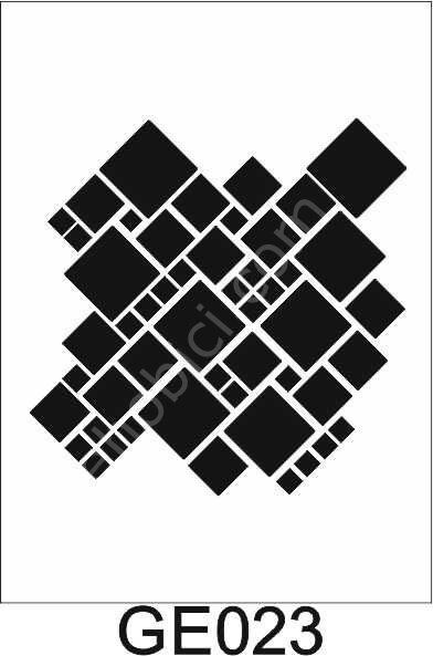 Geometrik Desenler Stencil Şablon (25x25) GE-023