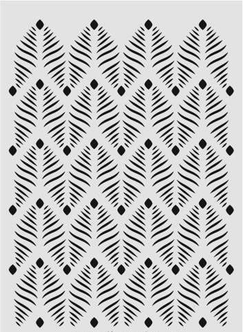 Ardışık Desen Stencil Şablon (21x30) R-063