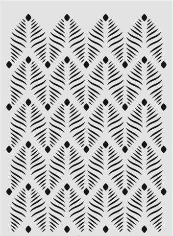 Ardışık Desen Stencil Şablon (21x30) R-063