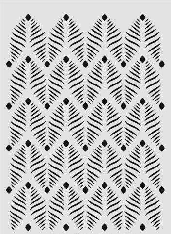Ardışık Desen Stencil Şablon (21x30) R-063