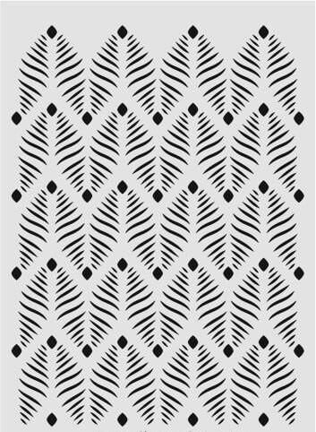 Ardışık Desen Stencil Şablon (21x30) R-063