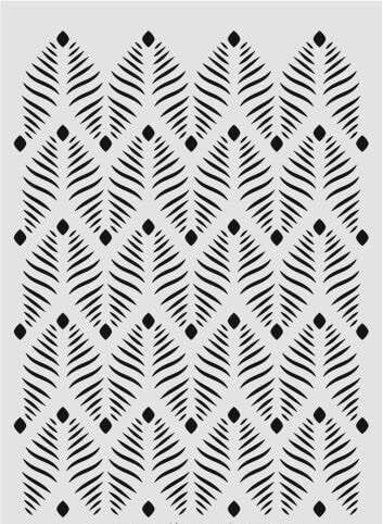 Ardışık Desen Stencil Şablon (21x30) R-063