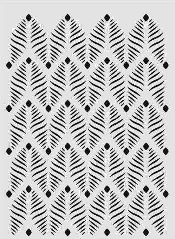 Ardışık Desen Stencil Şablon (21x30) R-063