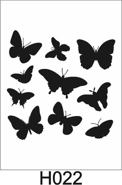 Hayvan Temalı Desenler Stencil Şablon (20x20) H-022