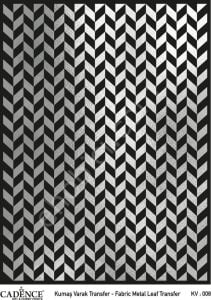 KV-08 Cadence Kumaş Varak Transfer Gümüş 30x42cm