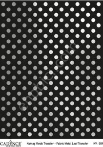 KV-09 Cadence Kumaş Varak Transfer Gümüş 30x42cm