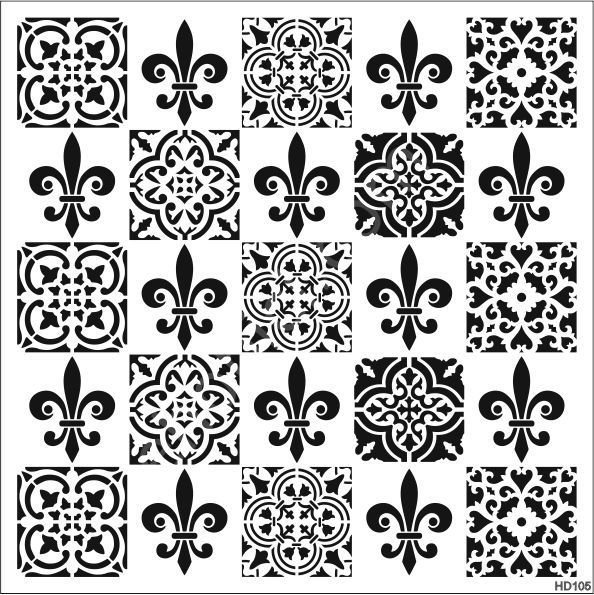 Duvar Dekor Stencil Şablon (50x50) HD-105