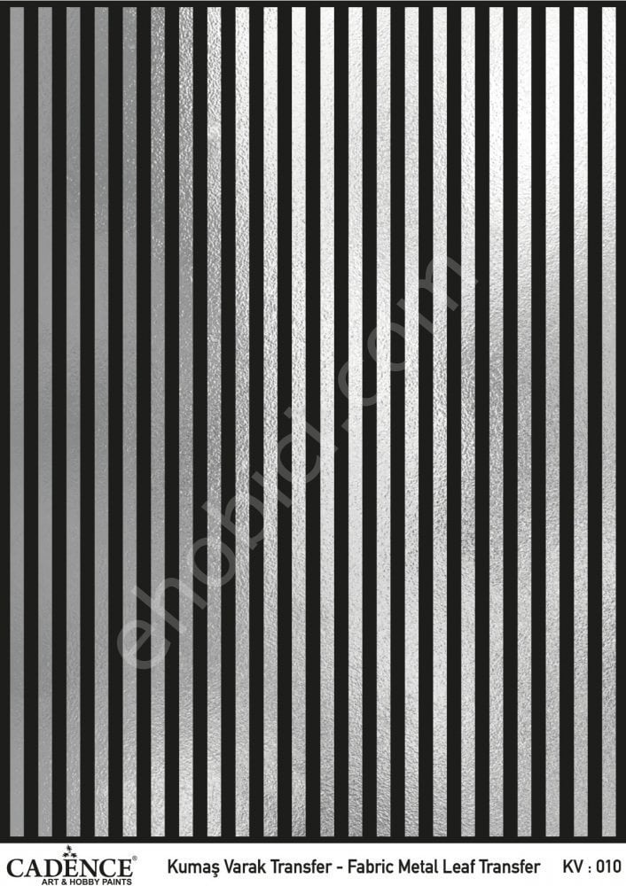 KV-10 Cadence Kumaş Varak Transfer Gümüş 30x42cm