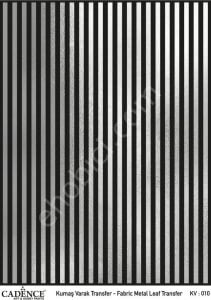 KV-10 Cadence Kumaş Varak Transfer Gümüş 30x42cm