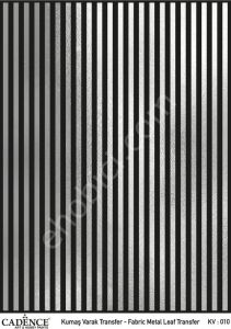KV-10 Cadence Kumaş Varak Transfer Gümüş 30x42cm