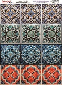 Pirinç Dekopaj Kağıdı 30x42cm PT-3425 Etnik Karo