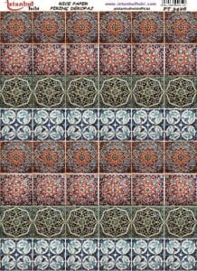 Pirinç Dekopaj Kağıdı 30x42cm PT-3426 Etnik Karo