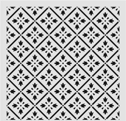 Ardışık Desen Stencil Şablon (25x25) R-067