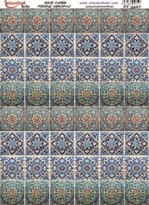 Pirinç Dekopaj Kağıdı 30x42cm PT-3427 Etnik Karo