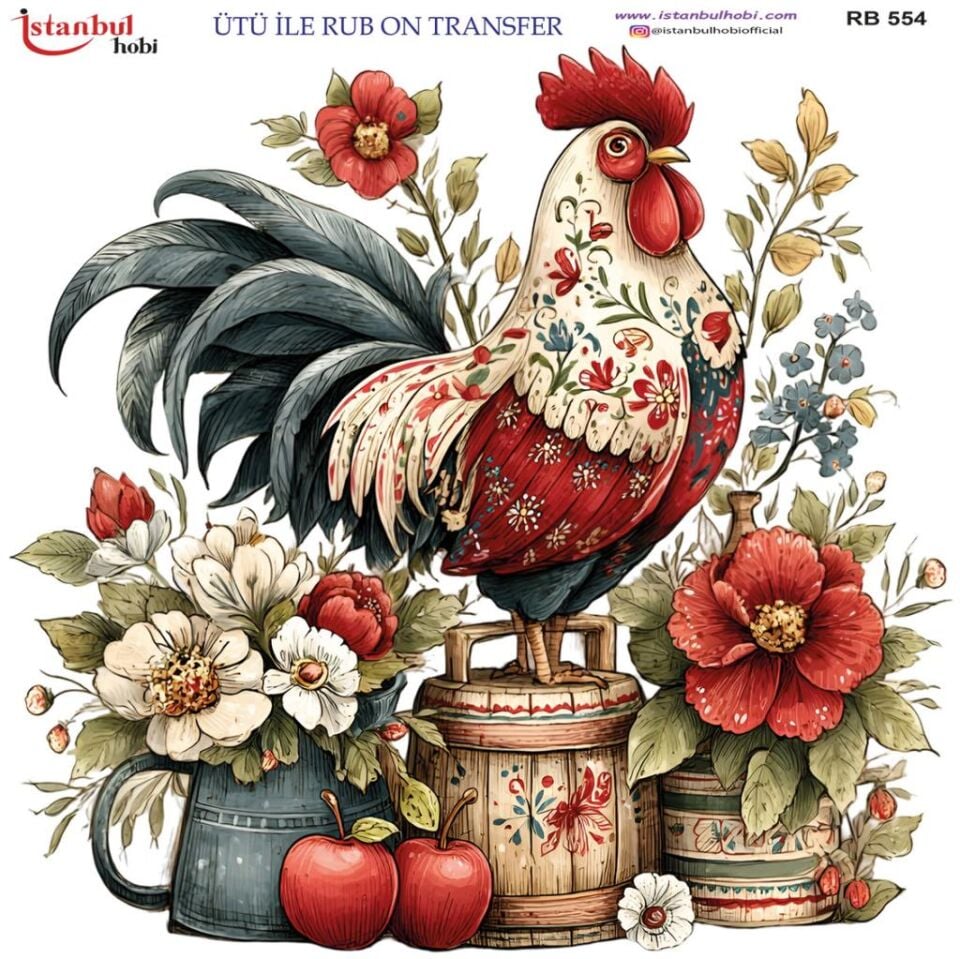 Ütü ile Rub On Transfer Kağıdı 30x30cm RB-554