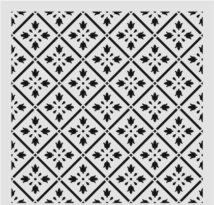 Ardışık Desen Stencil Şablon (30x30) R-067