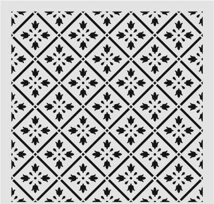 Ardışık Desen Stencil Şablon (30x30) R-067