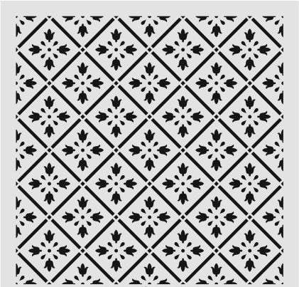 Ardışık Desen Stencil Şablon (40x40) R-067