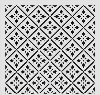 Ardışık Desen Stencil Şablon (40x40) R-067