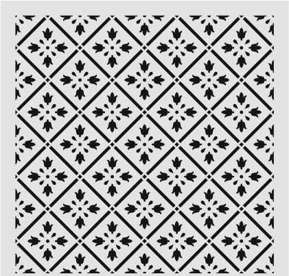 Ardışık Desen Stencil Şablon (40x40) R-067