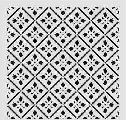 Ardışık Desen Stencil Şablon (40x40) R-067